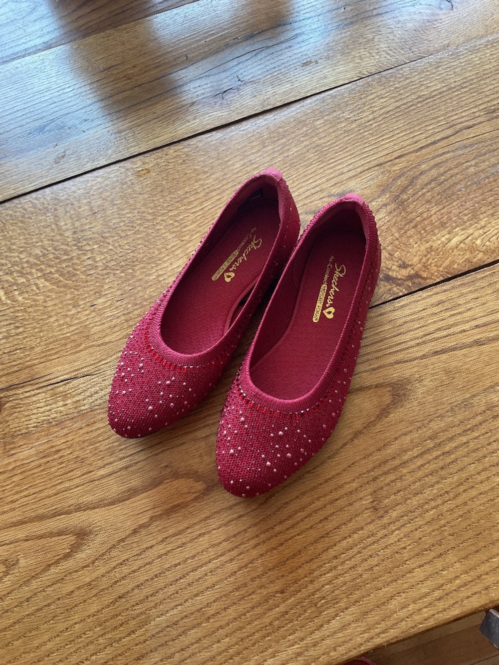 Skechers Cleo 2.0 Mesmerizing Nights Red Ballet Flats Size 7